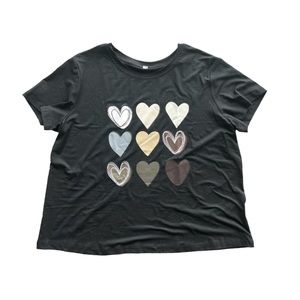 Heart Shapes Graphic Design T-Shirt